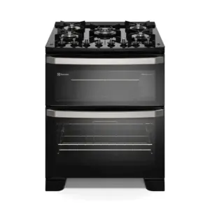 Fogão de Piso Electrolux Experience 5 Bocas Preto com 2 Fornos, Mesa de Vidro e PerfectCook360 (FE5DP)