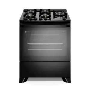 Fogão de Piso Electrolux Experience 5 Bocas Preto com Mesa de Vidro, Grill e PerfectCook360 (FE5CP)
