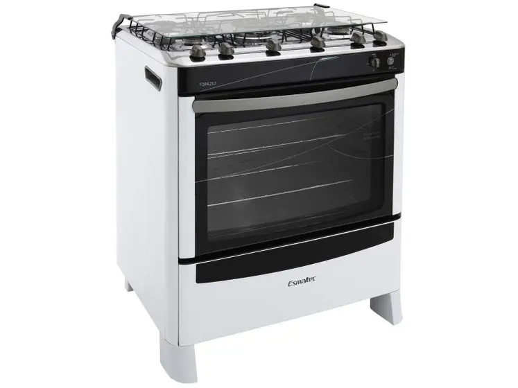 Fogão de Piso Esmaltec Topázio 5 Bocas Branco