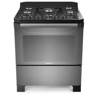 Fogão de Piso Itatiaia Itamaster Reflecta 5 Bocas com Tripla Chama, Painel Touchscreen e Timer Digital