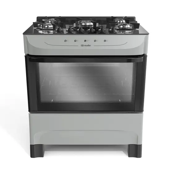 Fogão de Piso Mueller 5 Bocas com Mesa de Vidro (MFV5BB)
