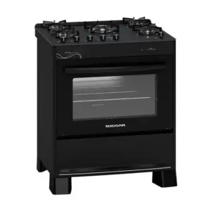 Fogão de Piso Suggar Neo Glass 5 Bocas Automático com Mesa de Vidro e Forno 90L