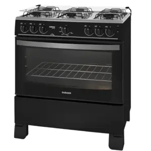 Fogão de Piso Itatiaia Waves 6 Bocas Preto com Acendimento Automático