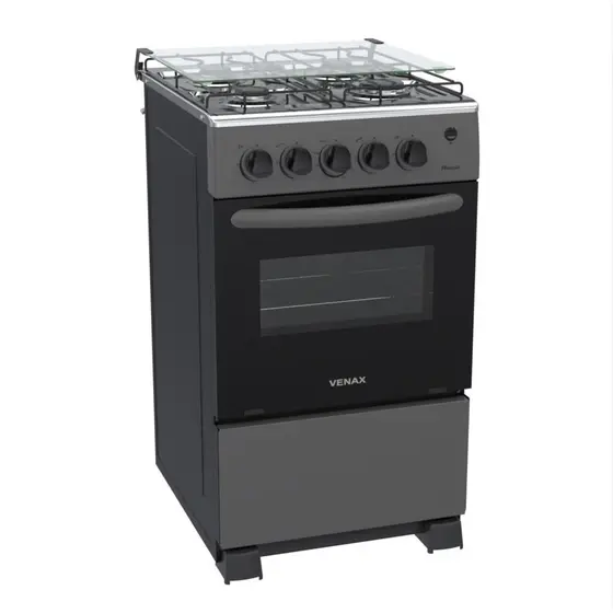 Fogão de Piso Venax Picasso GIII 4 Bocas Grafite a Gás