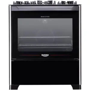Fogão de Piso Dako Magister 5 Bocas Preto a Gás com Mesa de Vidro Fogão de Piso Dako Magister 5 Bocas Preto a Gás com Mesa de Vidro