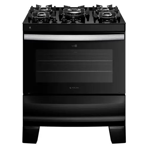 Fogão de Piso Atlas Agile Up 5 Bocas com Mesa de Vidro