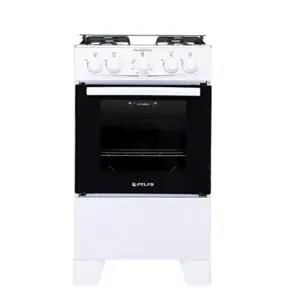 Fogão de Piso Atlas Coliseum Plus 4 Bocas Branco com Mesa de Inox Fogão de Piso Atlas Coliseum Plus 4 Bocas Branco com Mesa de Inox