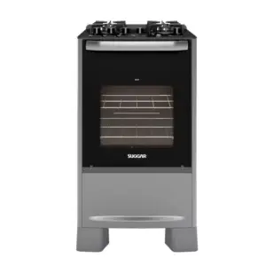 Fogão de Piso Suggar Best Glass 4 Bocas Prata (FGVBG410PRIX)