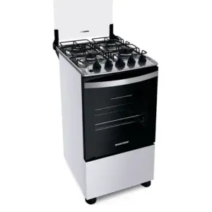 Fogão de Piso Brastemp 4 Bocas Branco com Dupla Chama e Grades Individuais (BFO4EBB) Fogão de Piso Brastemp 4 Bocas Branco com Dupla Chama e Grades Individuais (BFO4EBB)