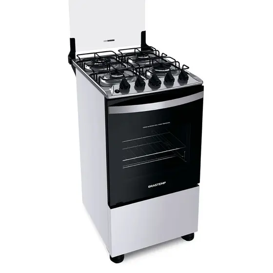 Fogão de Piso Brastemp 4 Bocas Branco com Dupla Chama e Grades Individuais (BFO4EBB)