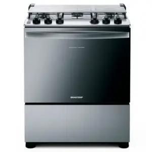 Fogão de Piso Brastemp 5 Bocas Inox com Botões Removíveis e Aro Protetor (BFS5NCR)