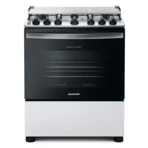 Fogão de Piso Brastemp 6 Bocas Branco com Botões Removíveis e Aro Protetor (BFS6NCB)