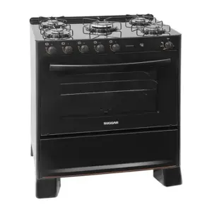 Fogão de Piso Suggar Cook Glass 5 Bocas Preto Bivolt (FGVCG510PT)