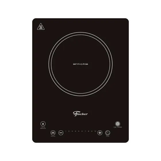Cooktop a Indução Fischer 1 Boca Portátil Touch Screen Mesa Vitrocerâmica 127V