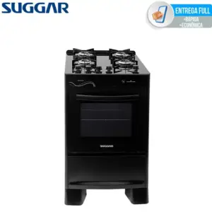 Fogão de Piso Suggar Neo Glass 4 Bocas com Mesa de Vidro Bivolt