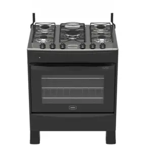 Fogão de Piso Realce Iris Plus 5 Bocas Preto com Forno 94L