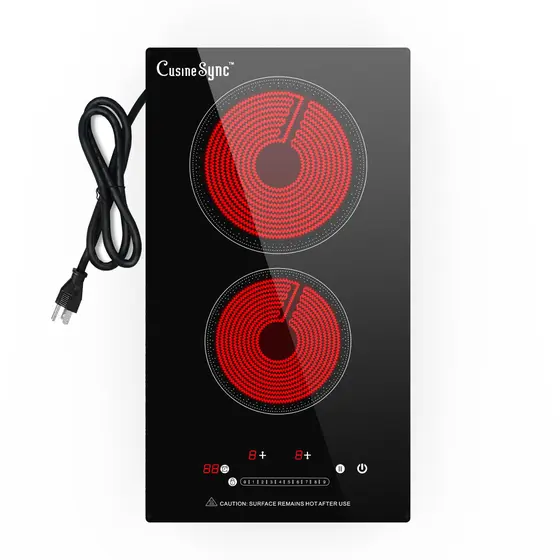 Cooktop Elétrico Cusinesync 2 Queimadores de 12 polegadas com 9 Níveis de Potência