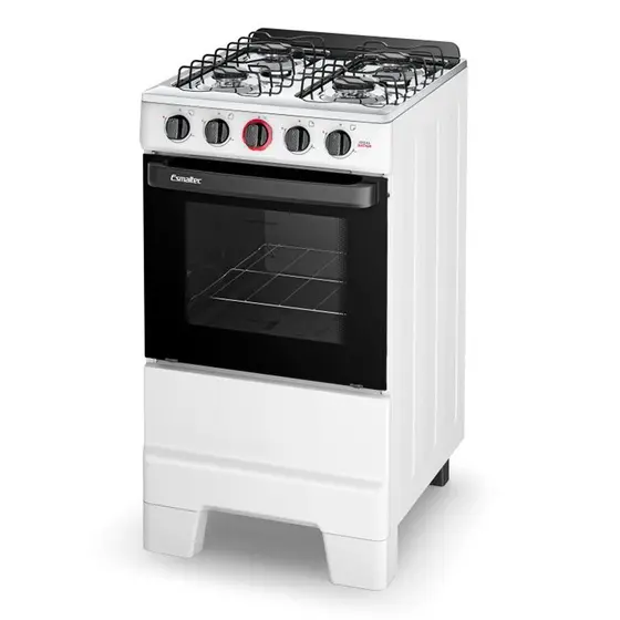 Fogão de Piso Esmaltec Ideal Super 4 Bocas Branco com Acendimento Automático Bivolt (F4IAB4121BR)