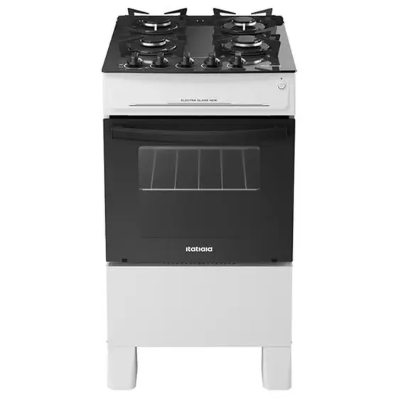 Fogão de Piso Itatiaia Electra Glass New 4 Bocas Branco Bivolt
