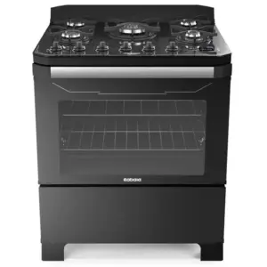 Fogão de Piso Itatiaia Itamaster 5 Bocas Digital Preto Bivolt