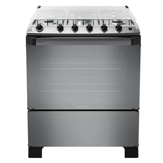 Fogão de Piso Itatiaia New Dream 5 Bocas Reflecta Fumê com Acendimento Automático