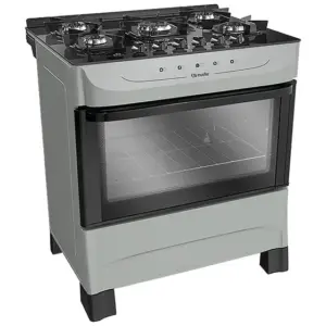 Fogão de Piso Mueller 5 Bocas Automático com Mesa de Vidro Temperado e Ultra Chama (MFV5BB)