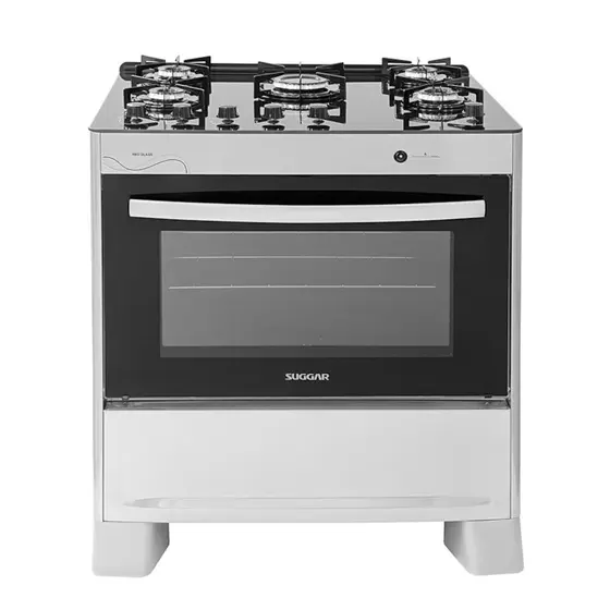 Fogão de Piso Suggar Neo Glass 5 Bocas Inox Bivolt (FGVNG510PRIX)