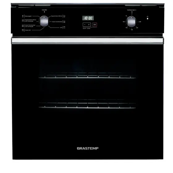 Forno Elétrico de Embutir Brastemp 84L com Convecção e Timer Touch Preto BOC84AE