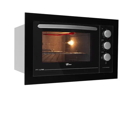Forno Elétrico de Embutir Fischer Fit Line 48L Preto 220V