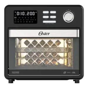 Forno Elétrico e Fryer Oster Multifunções 15L Preto 127V OFOR160 Forno Elétrico e Fryer Oster Multifunções 15L Preto 127V OFOR160