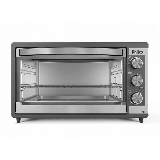 Forno Elétrico de Bancada Philco 50L Grande com Timer e 2 Resistências 220V