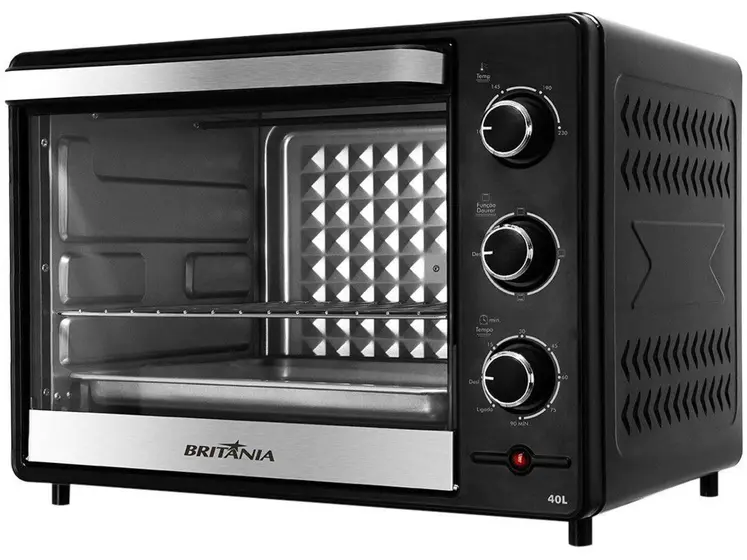 Forno Elétrico de Bancada Britânia 40L com Dourador Preto BFE45PI