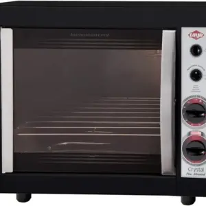 Forno Elétrico de Bancada Layr Crystal Plus Black Advanced 46L com Lâmpada Interna e Prateleira Removível Forno Elétrico de Bancada Layr Crystal Plus Black Advanced 46L com Lâmpada Interna e Prateleira Removível