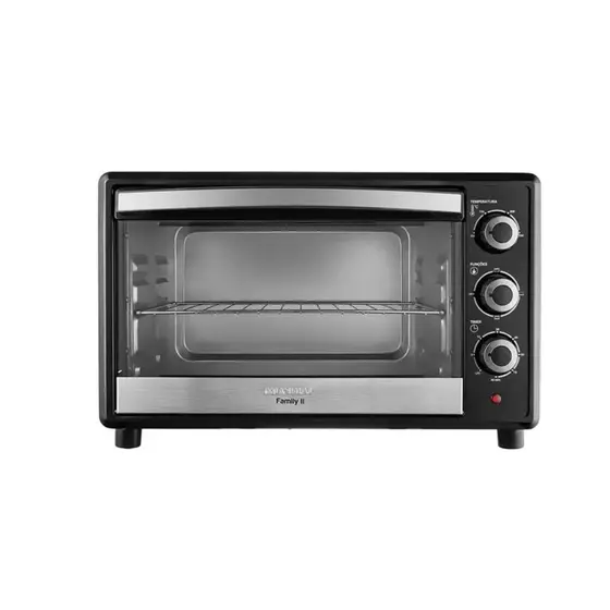 Forno Elétrico de Bancada Mondial Family II 42L Preto/Inox 1600W 220V FR-42