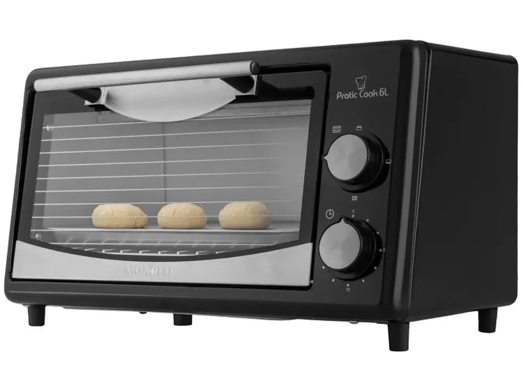Forno Elétrico de Bancada Mondial Pratic Cook 6L com Timer Preto FR-09