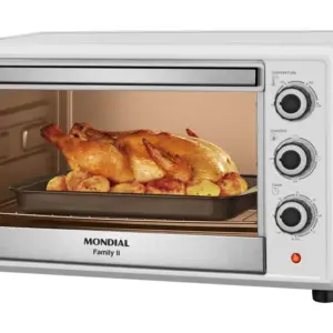 Forno Elétrico de Bancada Mondial Family 42L Multifuncional Branco FR-42-W Forno Elétrico de Bancada Mondial Family 42L Multifuncional Branco FR-42-W