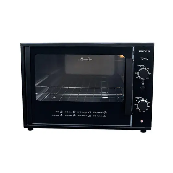 Forno Elétrico de Bancada Nardelli TOP 60 Black 60L Preto 220V