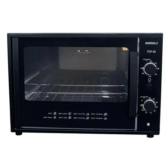 Forno Elétrico de Bancada Nardelli Top 60 60L com Função Grill Preto 127V