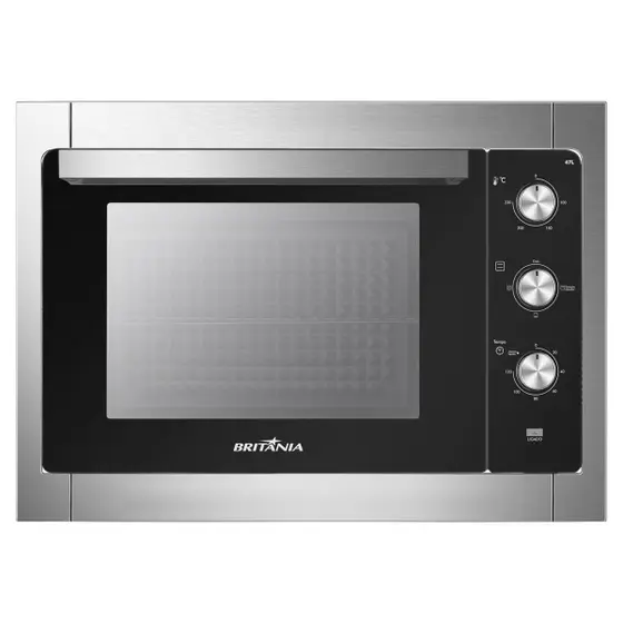 Forno Elétrico de Embutir Britânia 47L Limpeza Prática Inox 220V BFE47P