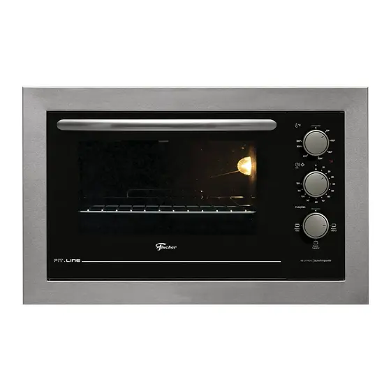 Forno Elétrico de Embutir Fischer Fit Line 48L Inox