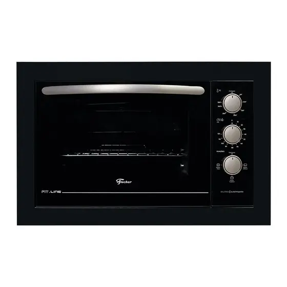 Forno Elétrico de Embutir Fischer Fit Line 48L Preto