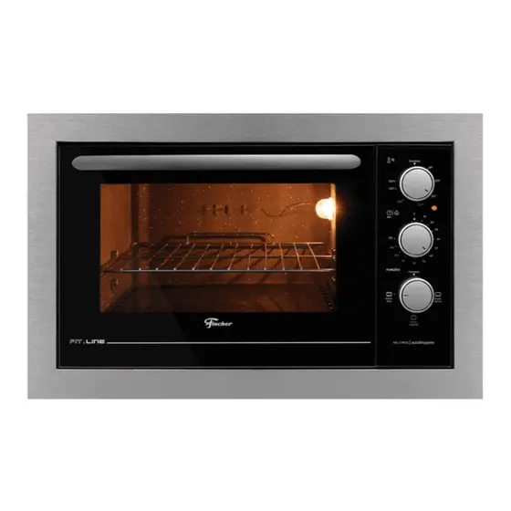 Forno Elétrico de Embutir Fischer Fit Line 48L Frontal Inox 220V