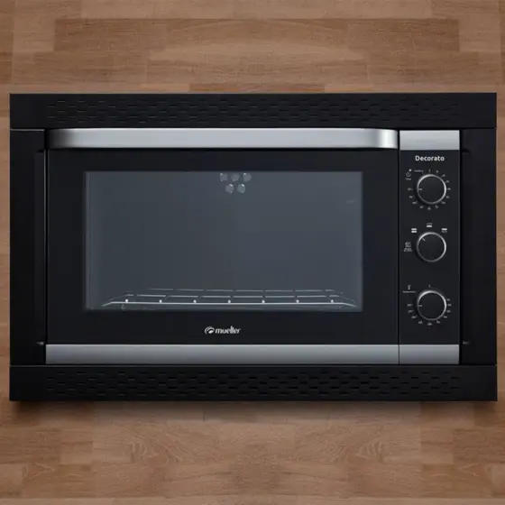Forno Elétrico de Embutir Mueller Decorato 44L Preto