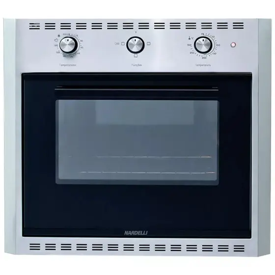 Forno Elétrico de Embutir Nardelli E60 60L com Grill e Luz Interna Inox 127V