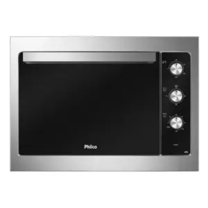 Forno Elétrico de Embutir Philco 47L Preto com Bordas Inox PFE47E Forno Elétrico de Embutir Philco 47L Preto com Bordas Inox PFE47E