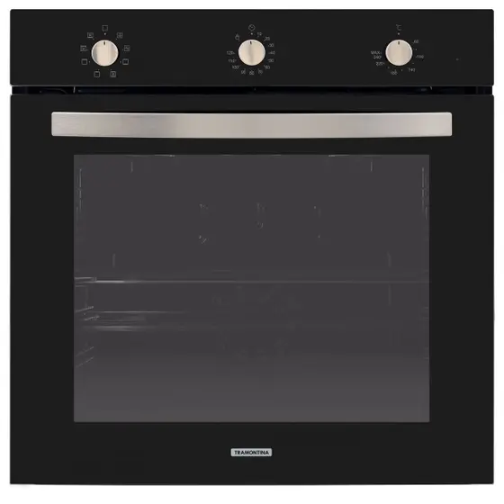 Forno Elétrico de Embutir Tramontina Glass Cook 73L com 7 Funções Vidro Temperado Preto