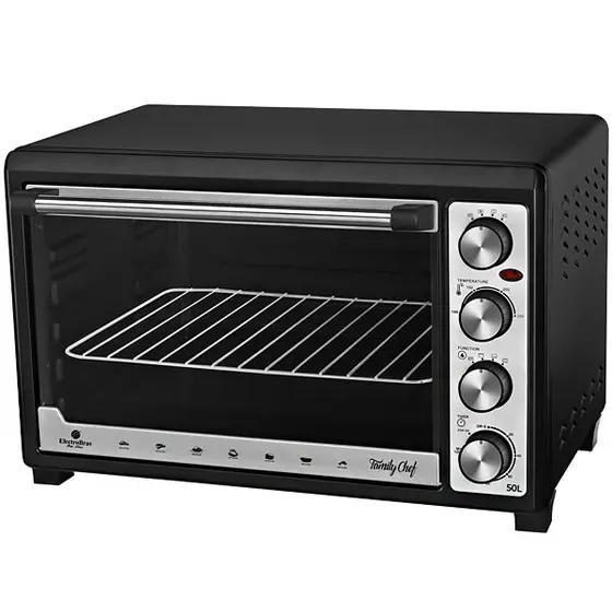 Forno Elétrico de Bancada Electrobras Family Chef 50L Preto/Prata 220-240V EBHE-50