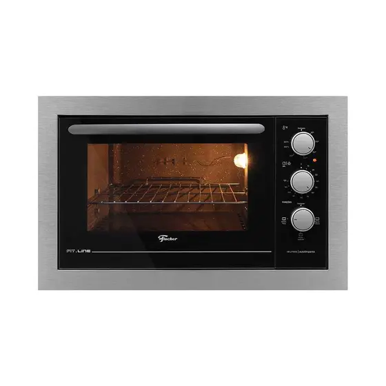 Forno Elétrico de Embutir Fischer Fit Line 48L Inox 127V