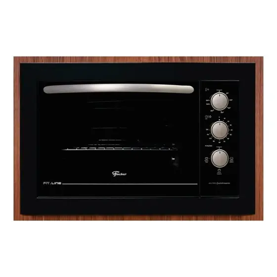 Forno Elétrico de Embutir Fischer Fit Line 48L Preto 220V