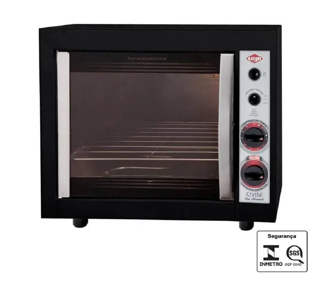 Forno Elétrico de Bancada Layr Crystal Plus Advanced 46L Preto 1750W